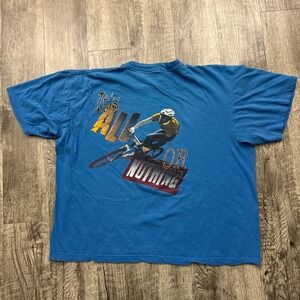 Vintage Bugle Boy BMX Bike Boxy Tee Sz XL